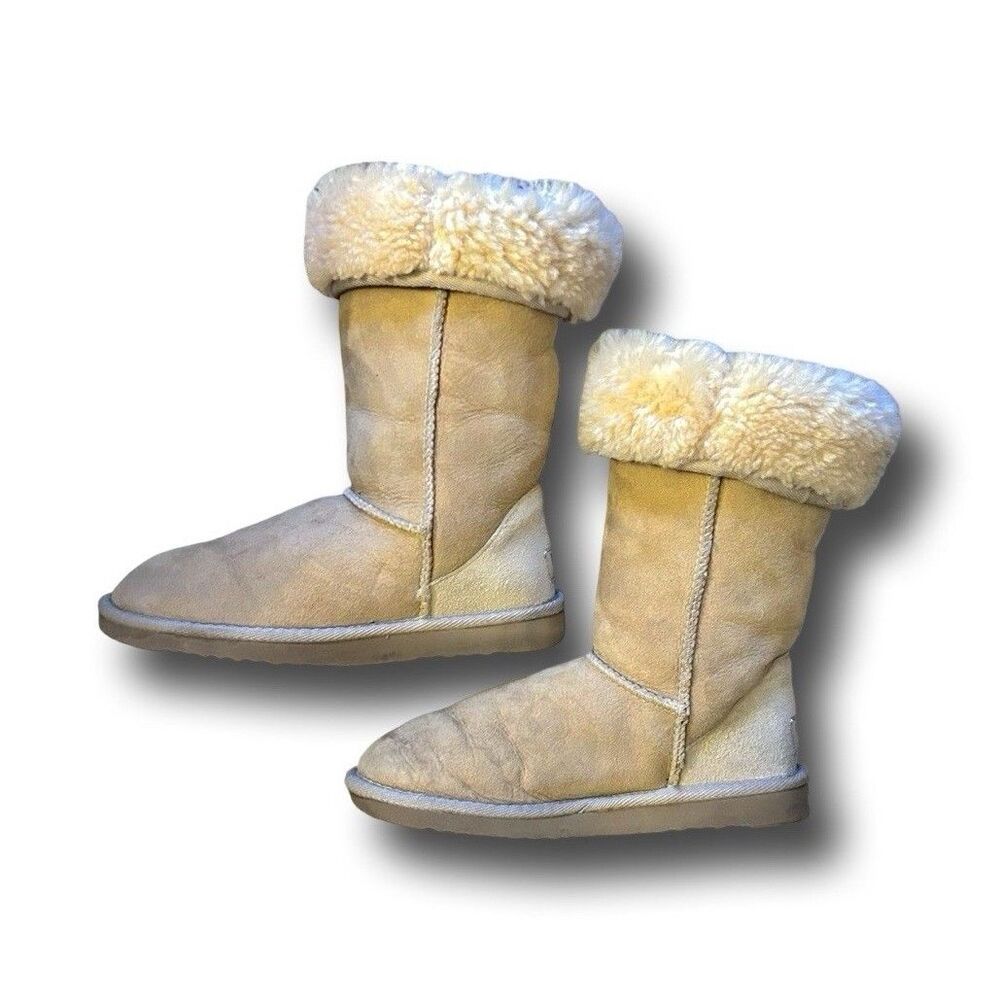 UGG Australia Classic Tall 5815 Shearling Beige Boots Women's US 6